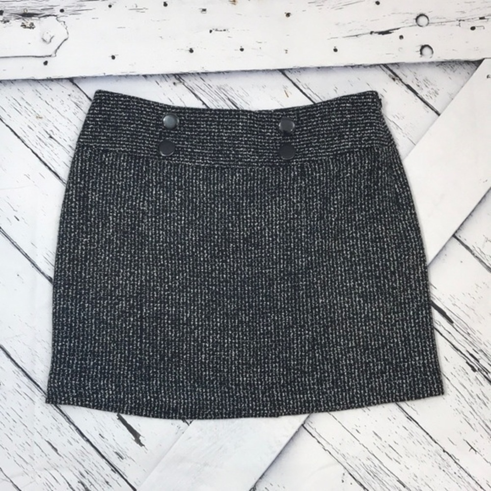 THE LIMITED Black White Mini Skirt sz 2